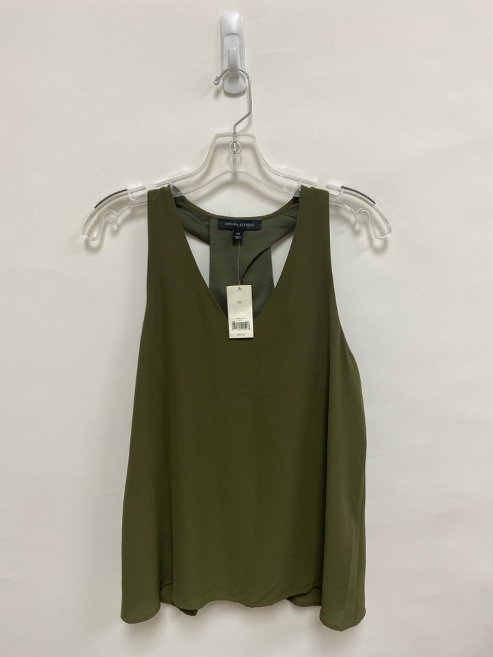 NWT Banana Republic Size XS Dark Olive Tank Ladies Top