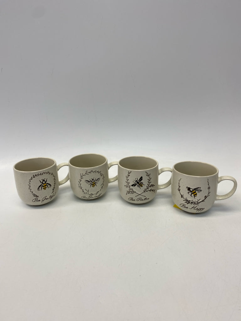 White Bee Ceramic Coffee Mug