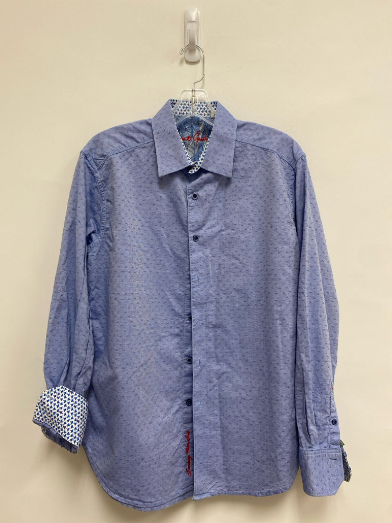 Robert Graham Size M Light Blue Button Up Cotton Men&