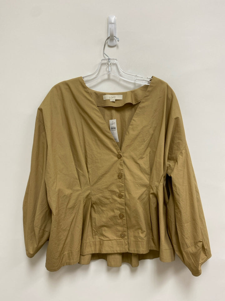 NWT LOFT Size L Dark Khaki Ladies Top
