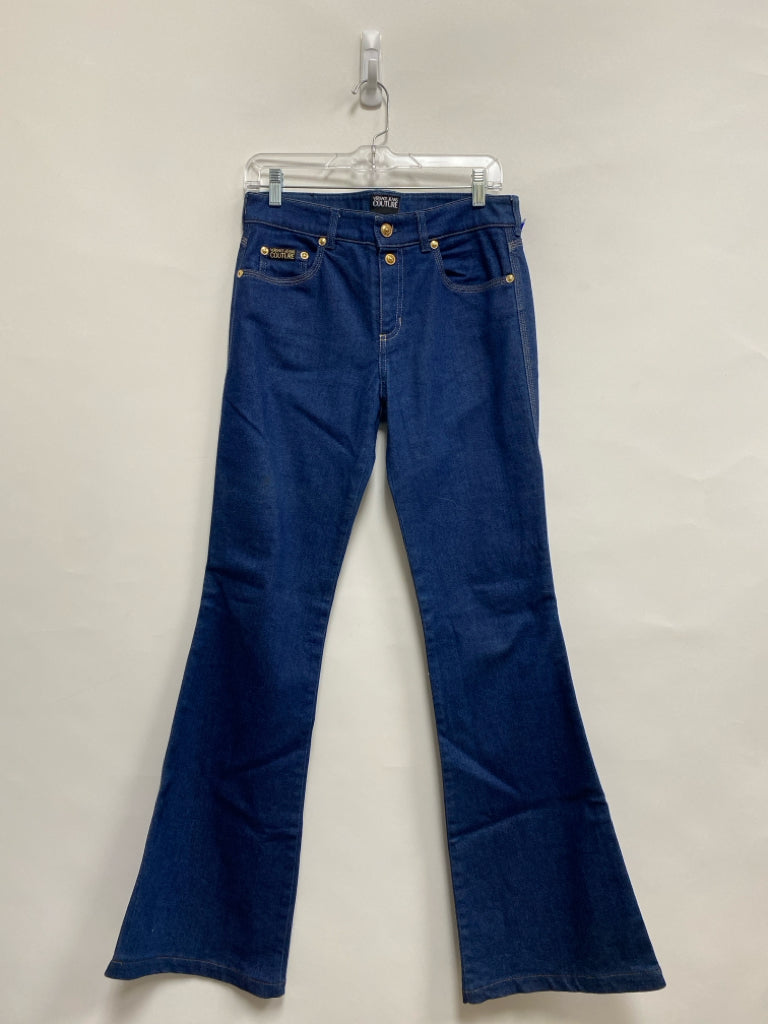 Versace Size 27 Dark Blue Flared Ladies Jeans