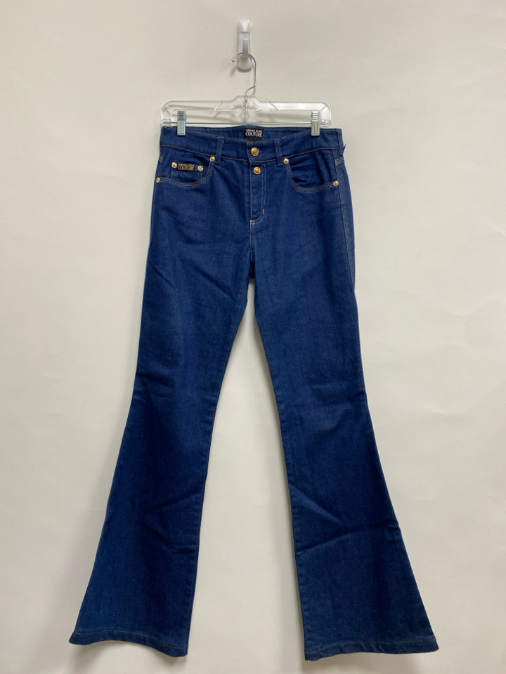 Versace Size 27 Dark Blue Flared Ladies Jeans