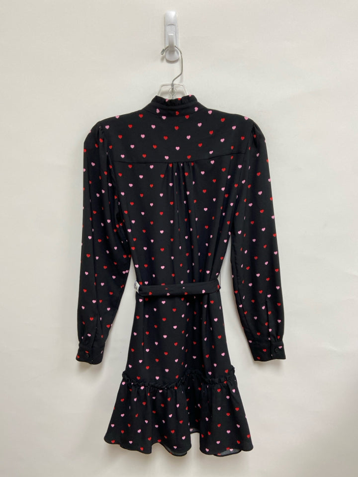 Kate Spade Size XS Black Red/Pink Hearts Ladies Dress