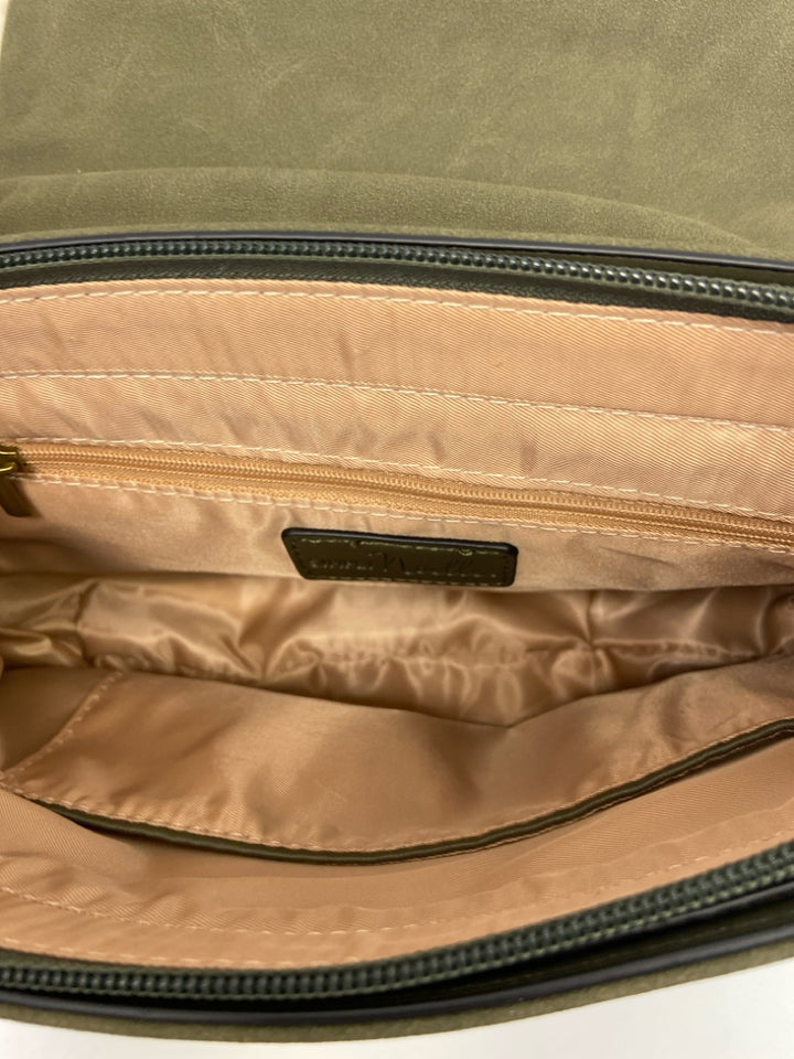 Simply Noelle Olive Cream Trimmed Crossbody