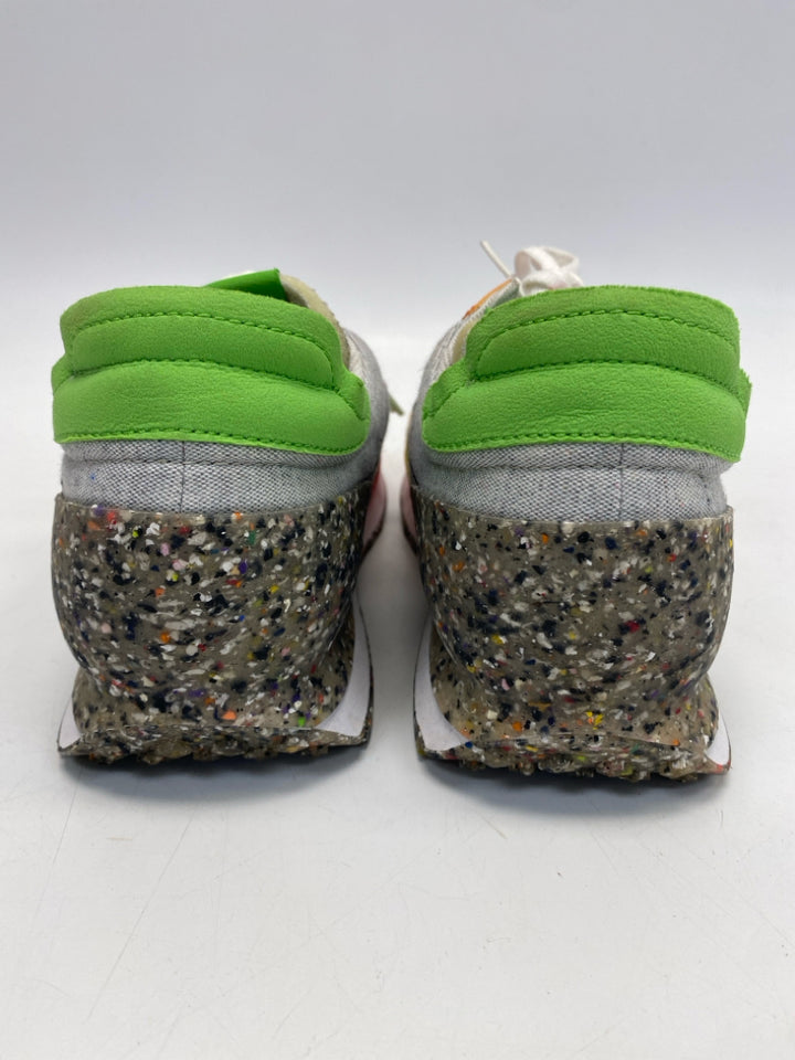 Nike Size 10.5 Gray/Orange Green Lace-Up Men&
