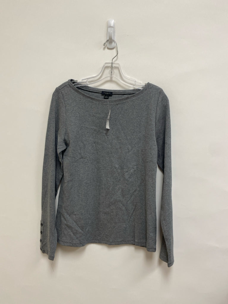 NWT Ann Taylor Size L Gray Heather Long Sleeve Ladies Top