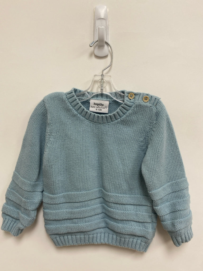 lupilu SIZE 6-12M Dusty Pale Blue Buttons Long Sleeve Boy&