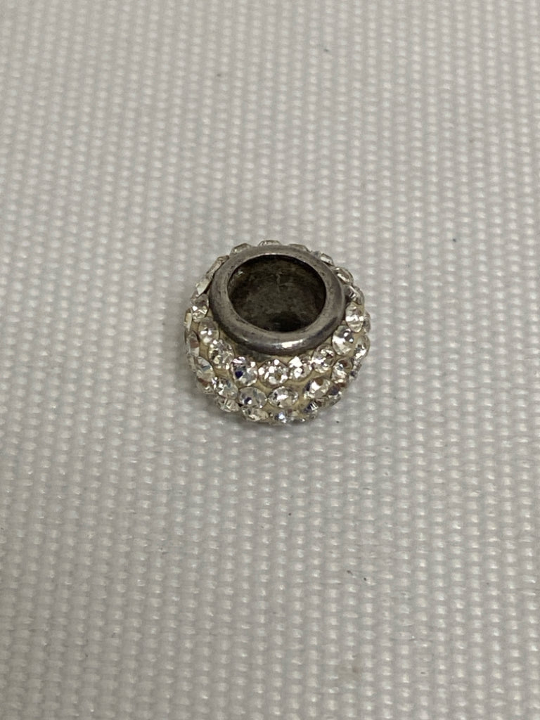 Silver Clear Jeweled Charm