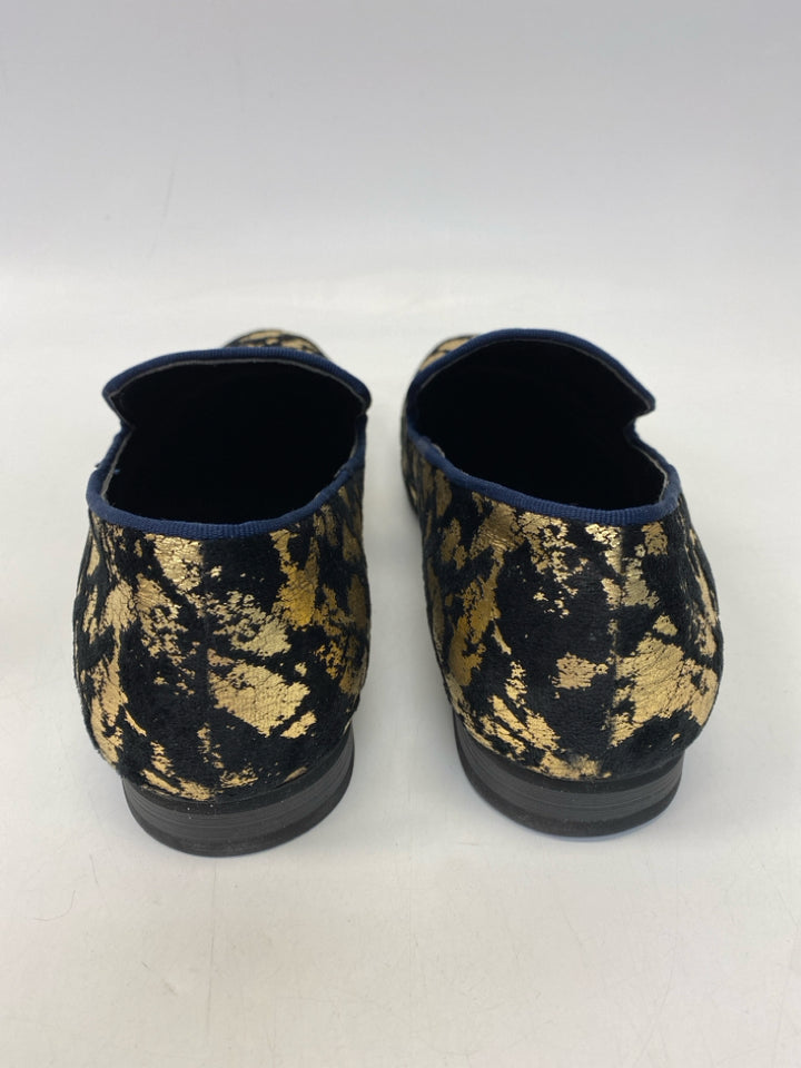 Size 11 Black/Gold Velvet Men&