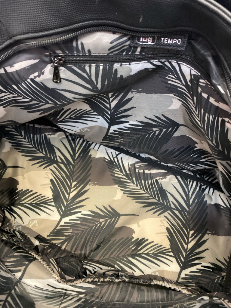 Lug  Size Black Quilted Tote Bag