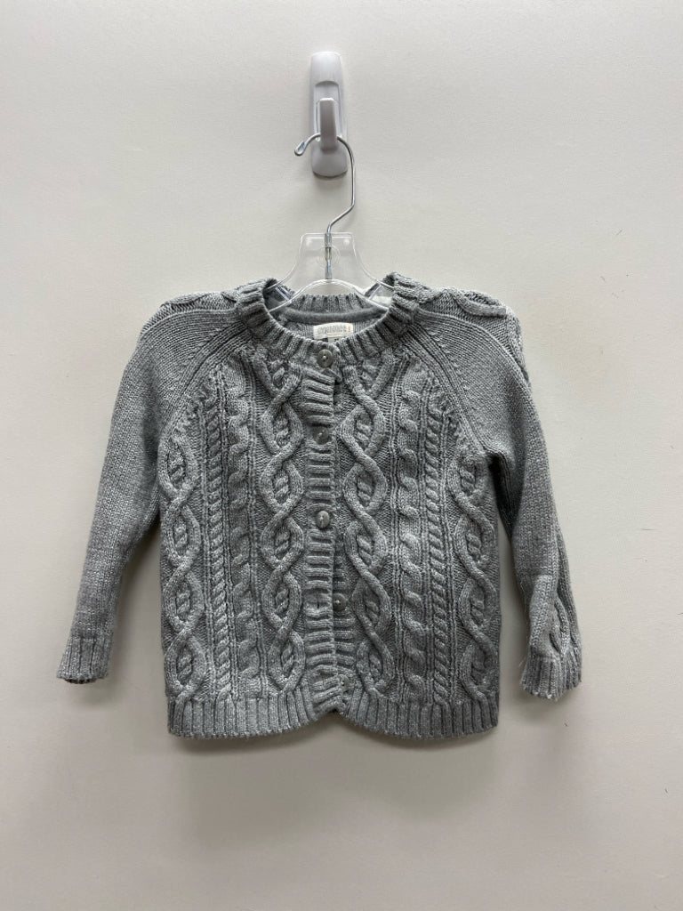 Gymboree SIZE 2T Gray Silver Cardigan Girl&