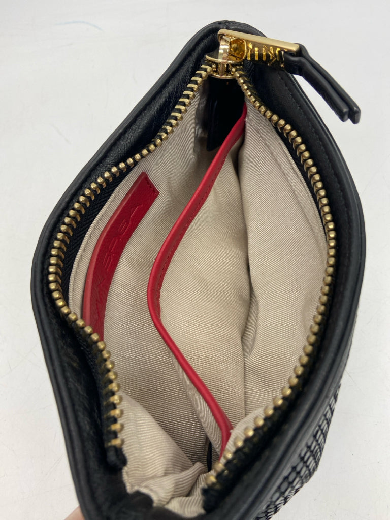 Via Spiga Black Mesh Wristlet