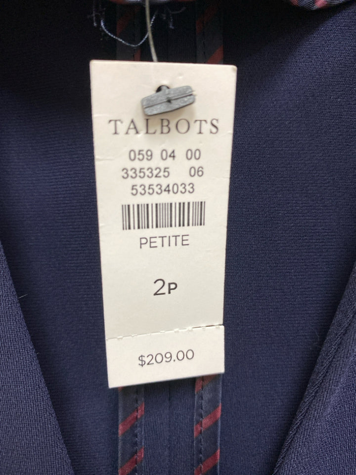 NWT Talbots Size 2P Navy Petite Jacket