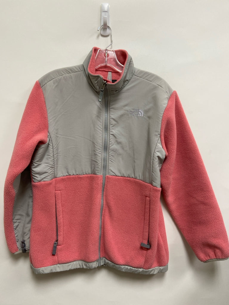 North Face Size XL Pink Gray Fleece Ladies Jacket