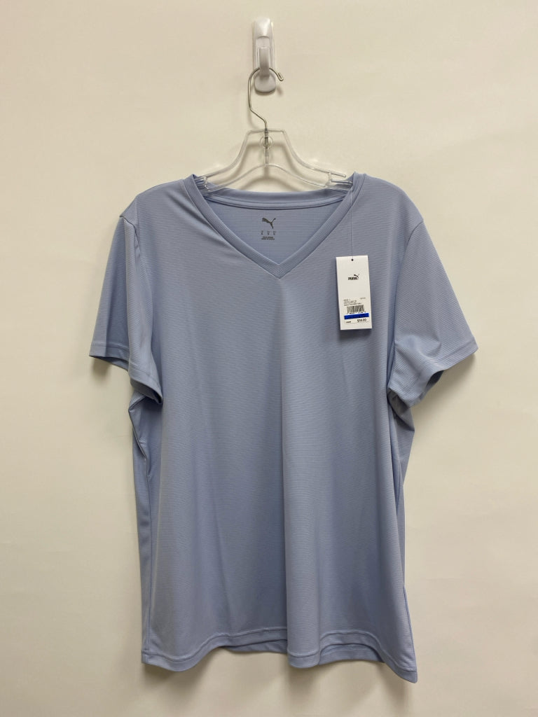 NWT Puma Size XL Pale Blue V Neck Athletic Top