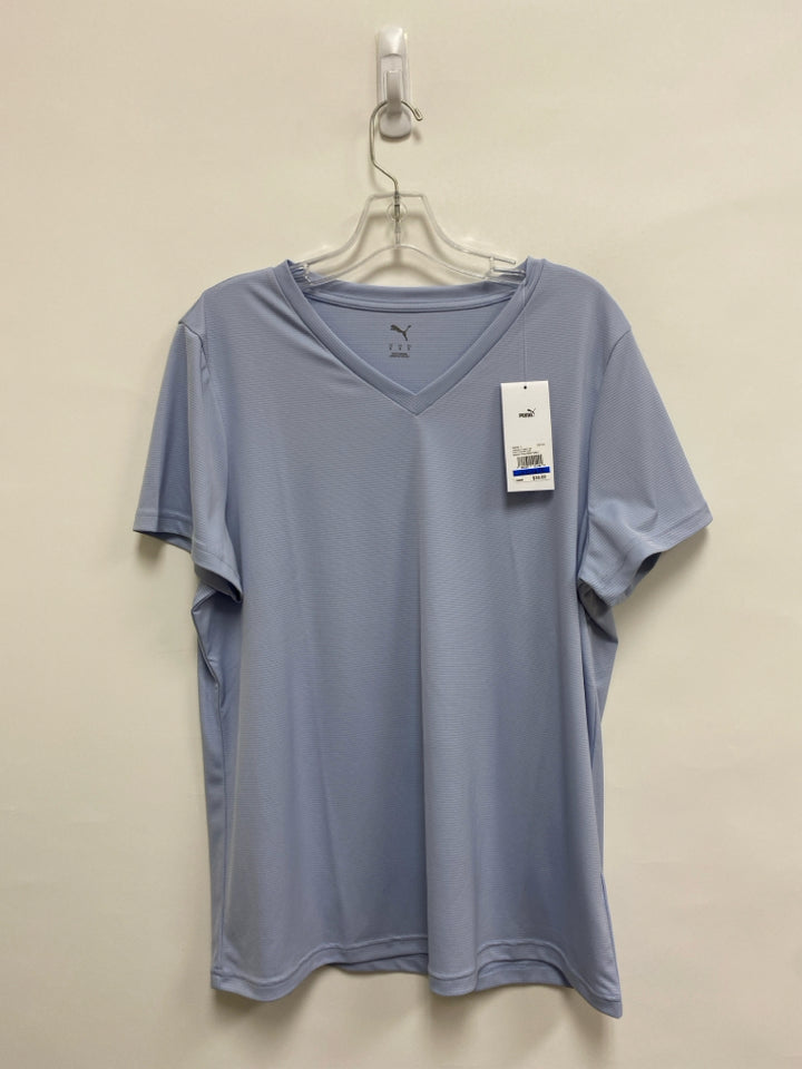 NWT Puma Size XL Pale Blue V Neck Athletic Top