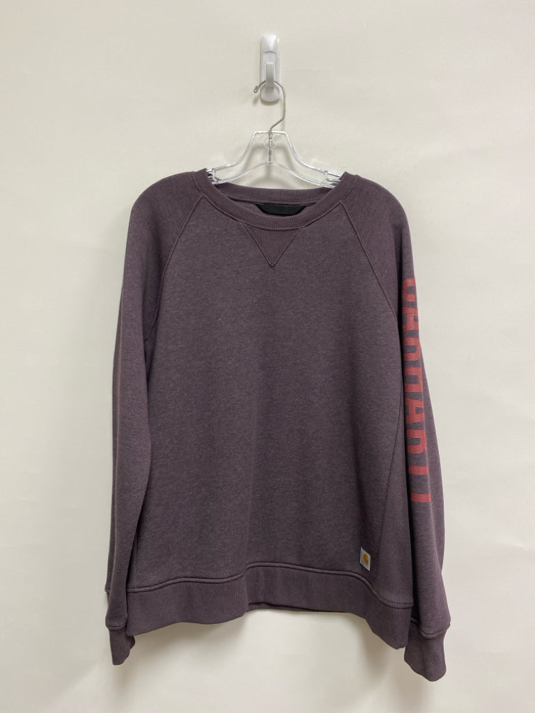 Carhartt Size 1X Dark Purple Signature Plus Size Sweatshirt
