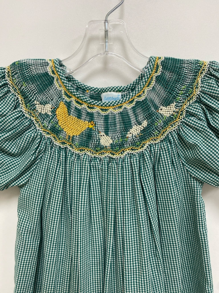 Rosalina SIZE 2T Green White Checkered Girl&