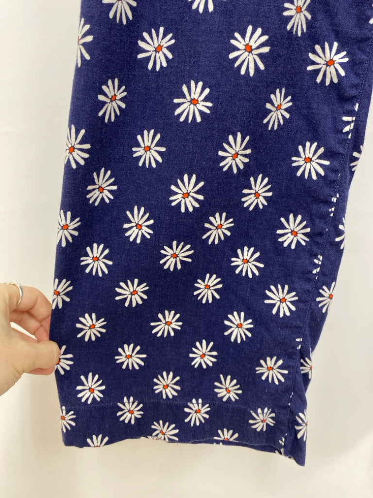 Maeve Size 27 Dark Blue White/Red Flowers Ladies Pants