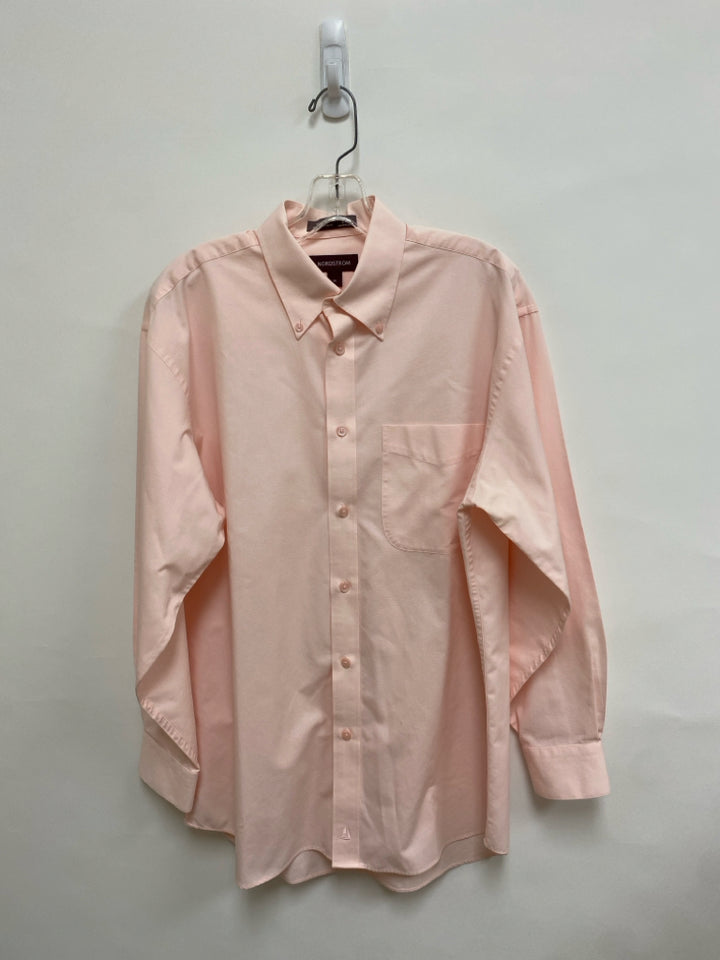 Nordstrom Size M Peach Button Up Men&