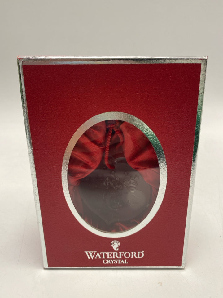 Waterford Clear Frosted Hearts Crystal Ornaments