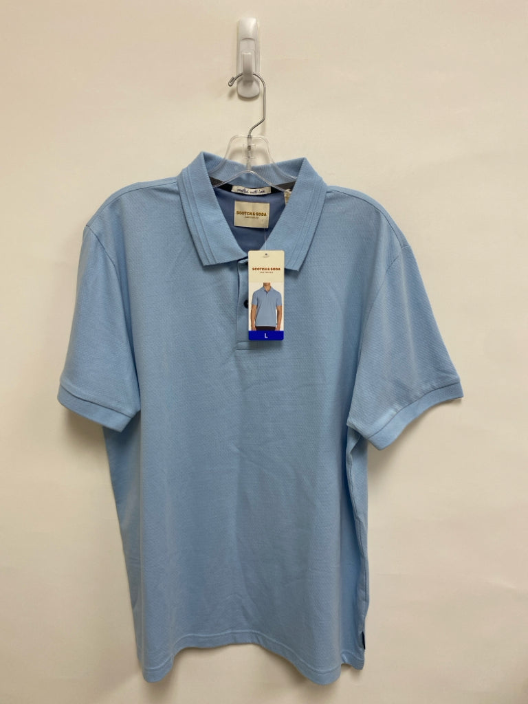 NWT SCOTCH &amp; SODA Size L Pale Blue Polo Men&