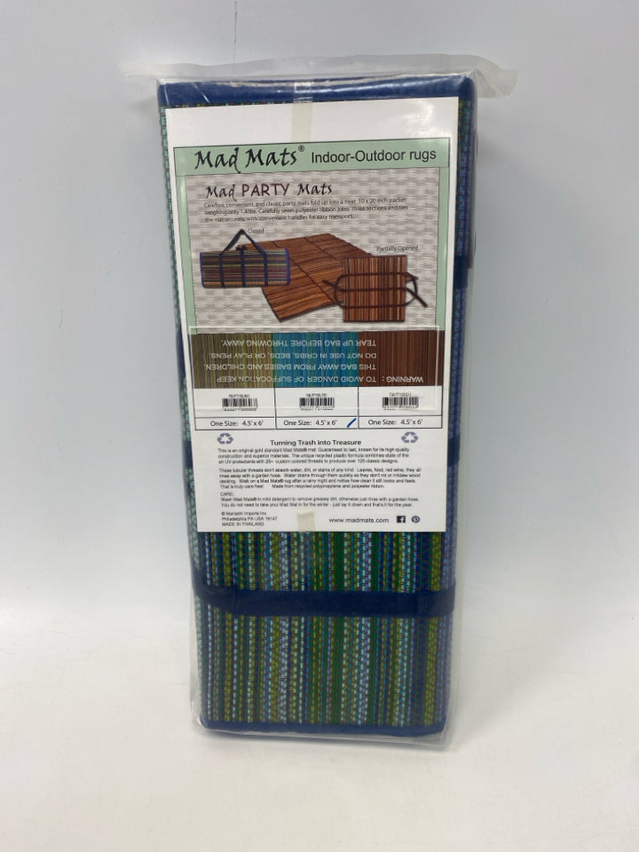 NEW Blue Green Woven Rug