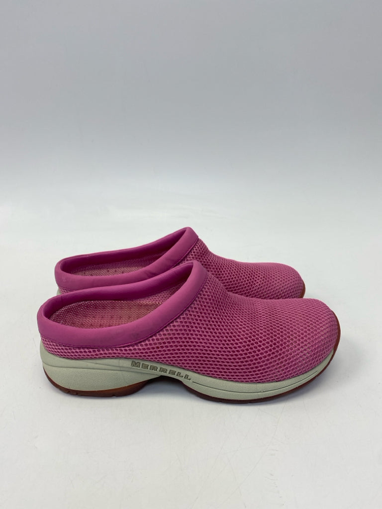 Merrell  Size 9.5 Pink Perforated Knit Clogs