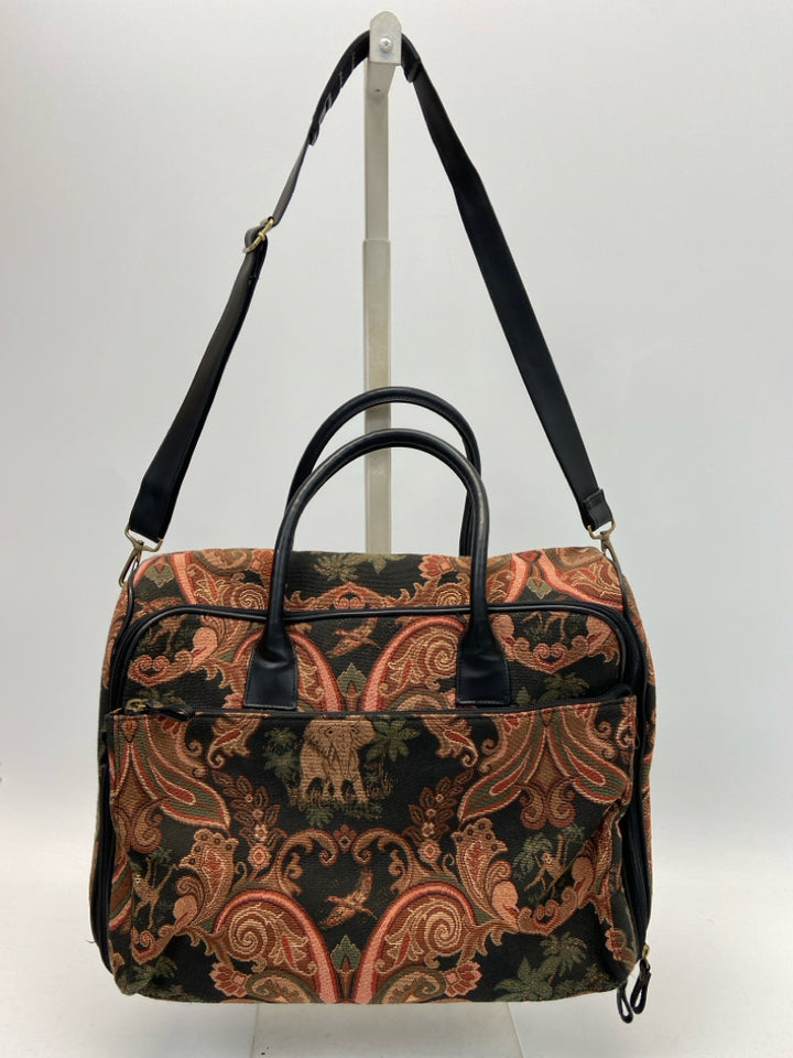 Black Multi Color Duffle Bag