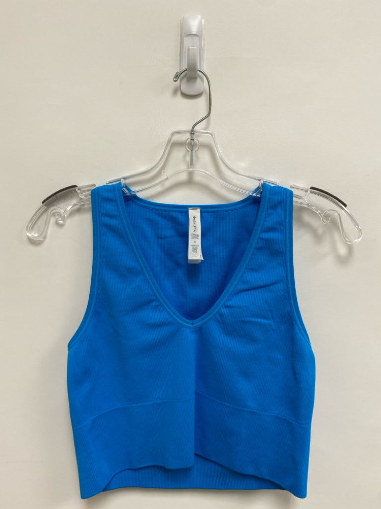 Athleta Size M Turquoise Ribbed Athletic  Bra