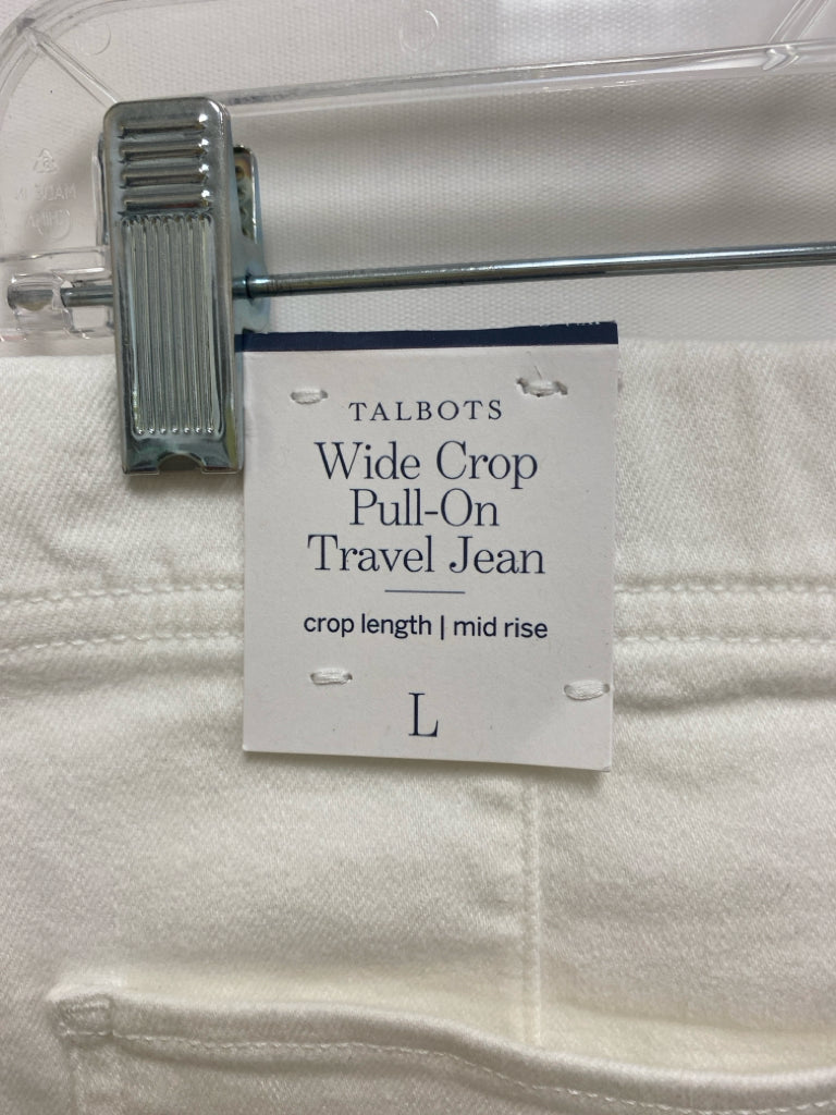 NWT Talbots Size L White Denim Ladies Jeans