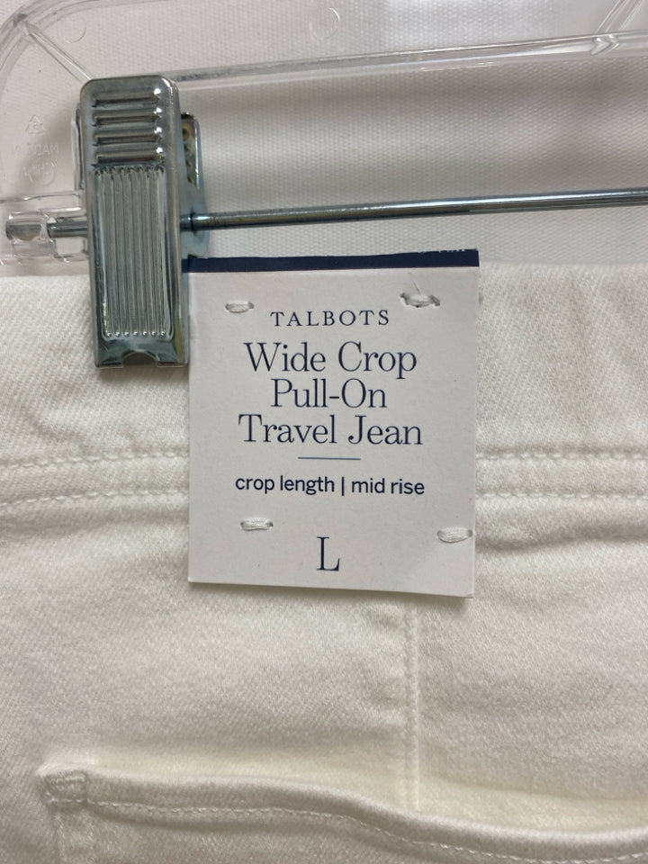 NWT Talbots Size L White Denim Ladies Jeans