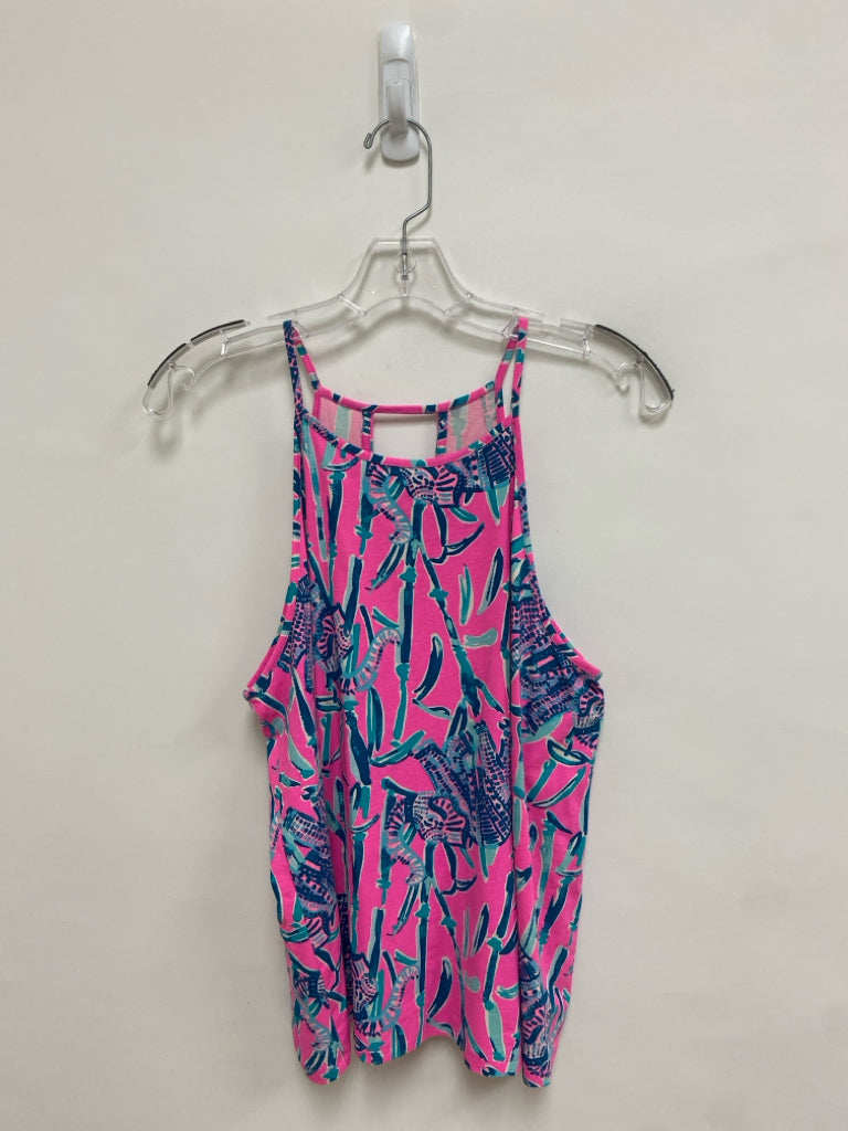 LILLY PULITZER Size M Pink Blue Sleeveless Ladies Top