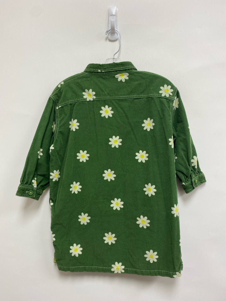Boden SIZE 6/7 Green Yellow/Cream Flowers Corduroy Girl&