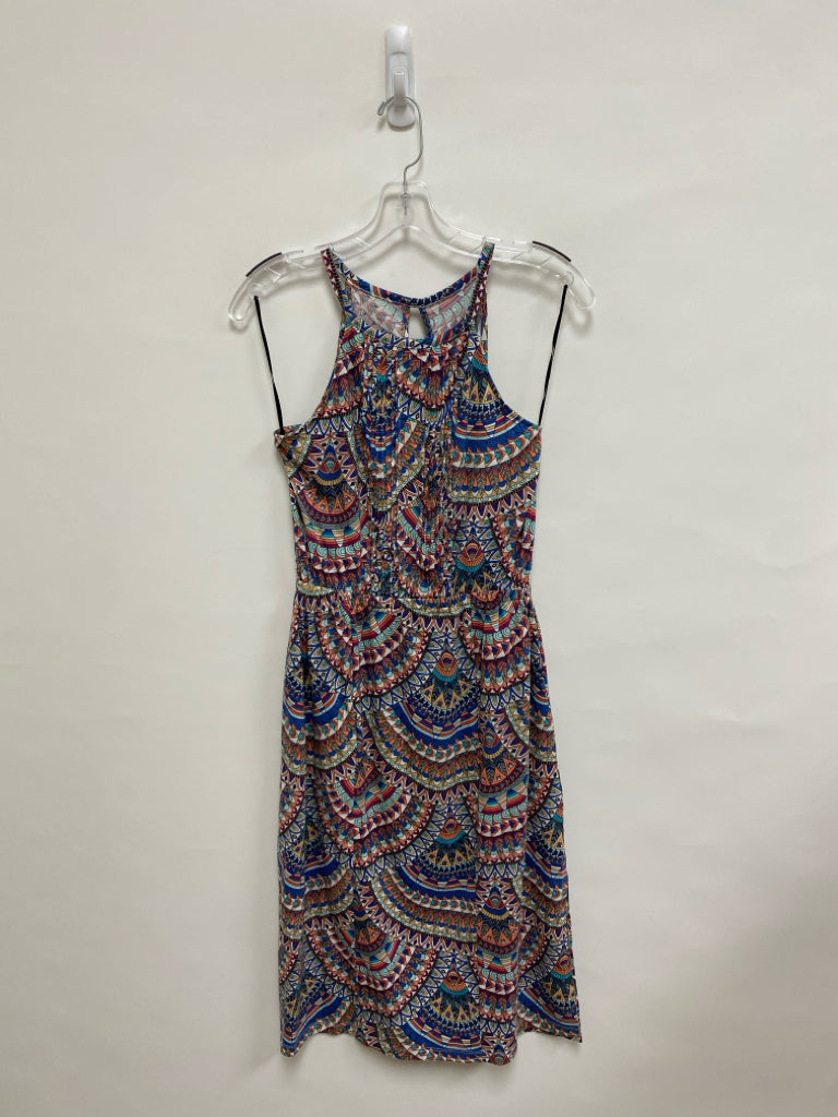 NWT Aventura Size S Blue Purple/Multi Print Sleeveless Ladies Dress