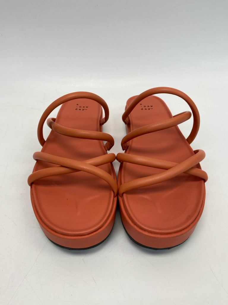 a new day  Size 8 Coral Crisscross Sandals