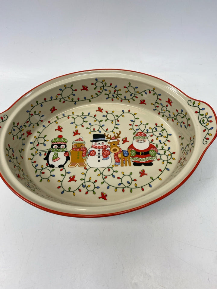 Temp-tations Cream Red/Multi Characters Ceramic Christmas