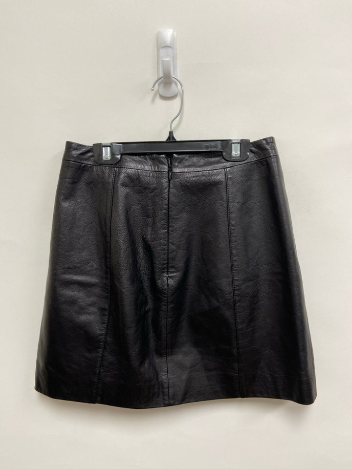 Size S Black Leather Ladies Skirt