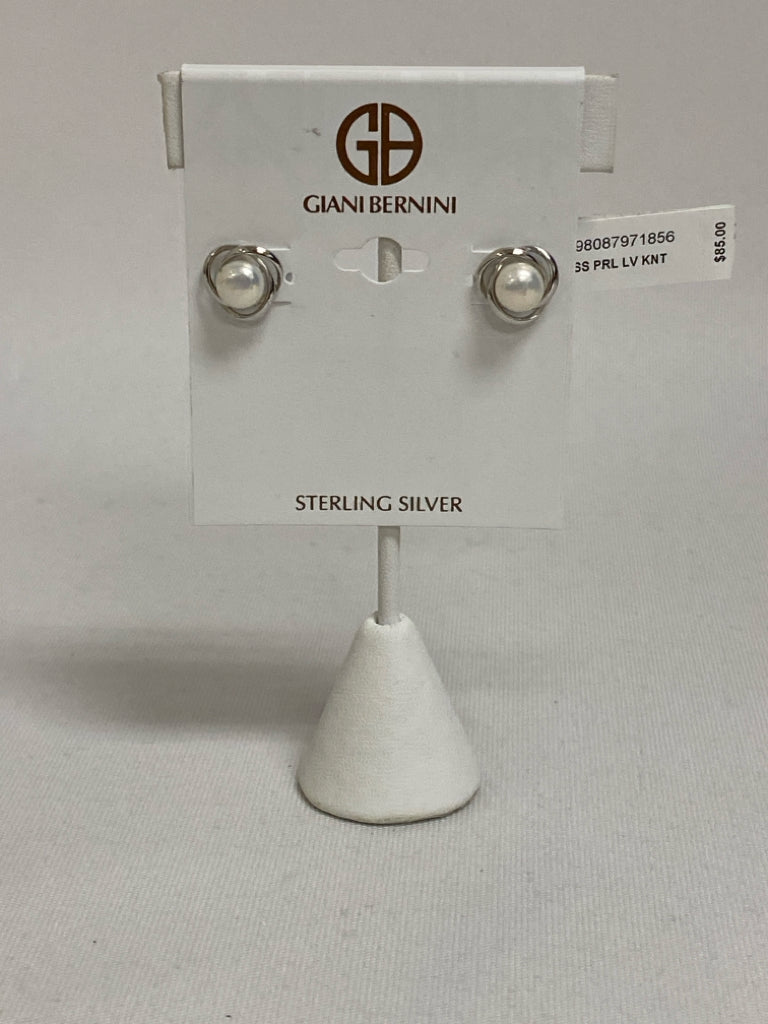NWT Giani Bernini Silver Pearl Color Swirl Earrings