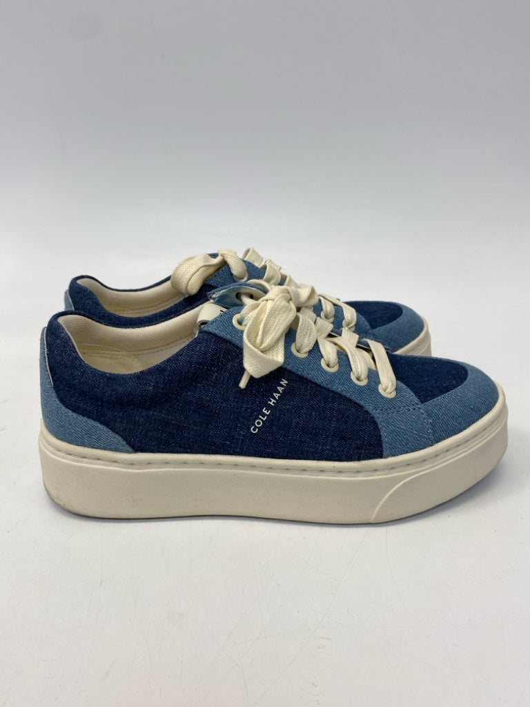 Cole Haan  Size 7.5 Denim Lace-up Fabric Sneakers