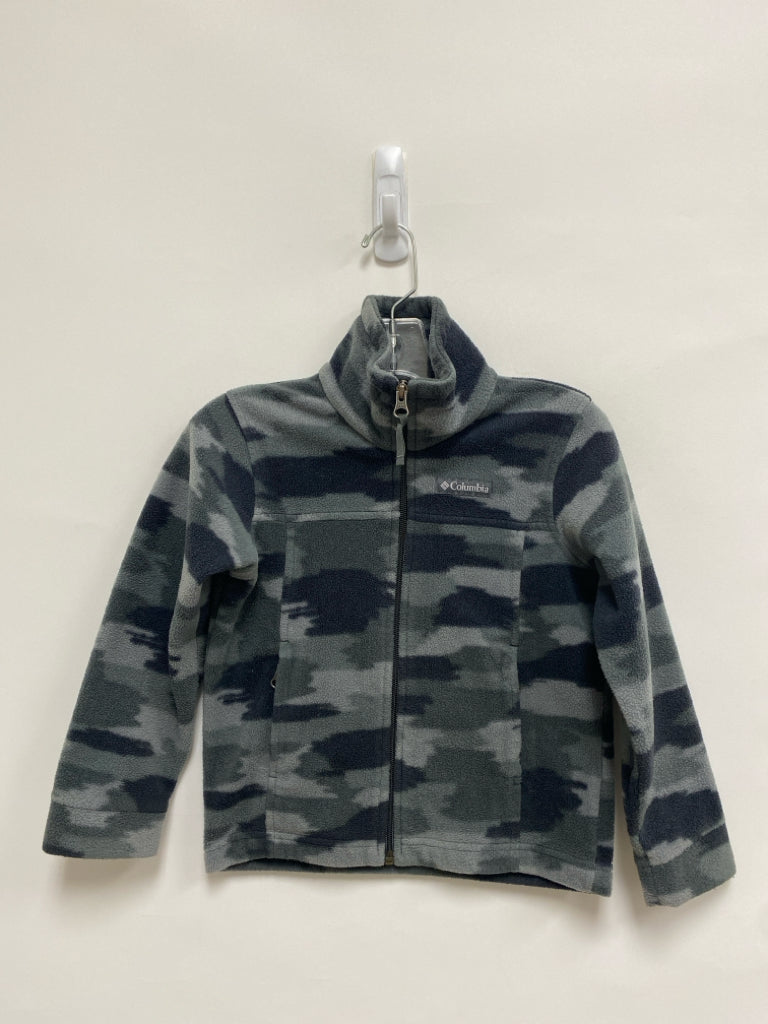 Columbia SIZE 4/6 Gray/Blk Camouflage Fleece Boy&