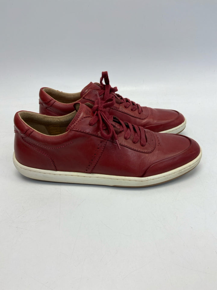 Size 10.5 Red Lace-Up Leather Men&