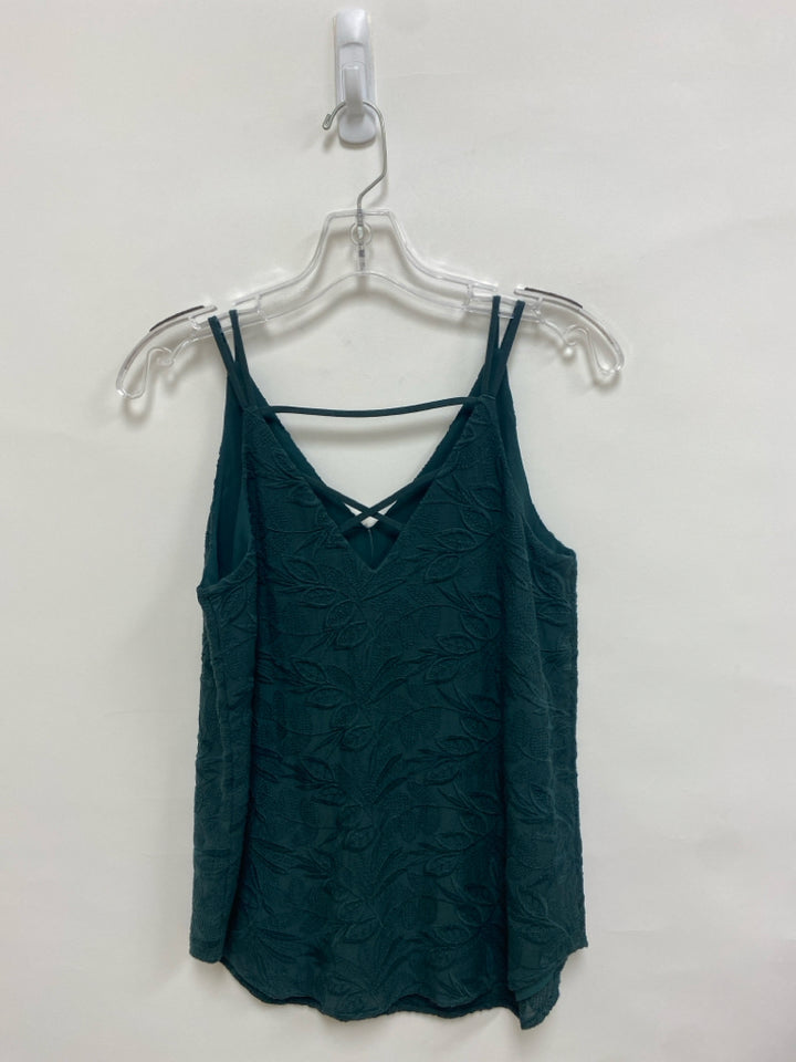 LOFT Size XXS Forest Green Texture Tank Ladies Top
