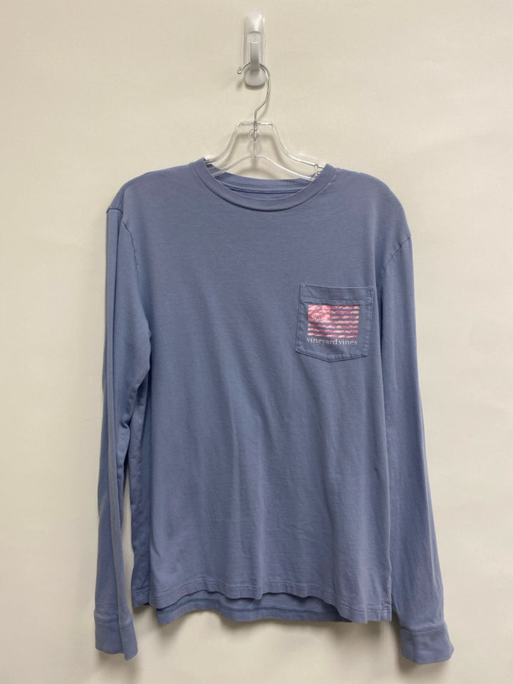 Vineyard Vines Size S Slate Blue Pink Long Sleeve Tee Ladies Top
