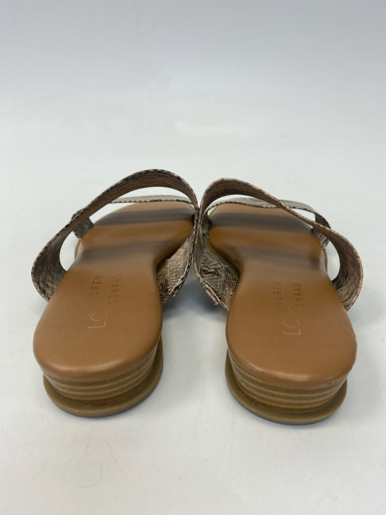 NWOT Lauren Conrad  Size 6.5 Tan Black Snakeprint Sandals