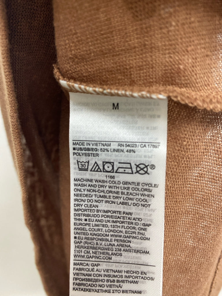 NWT Gap Size M Brown Tank Linen Ladies Top