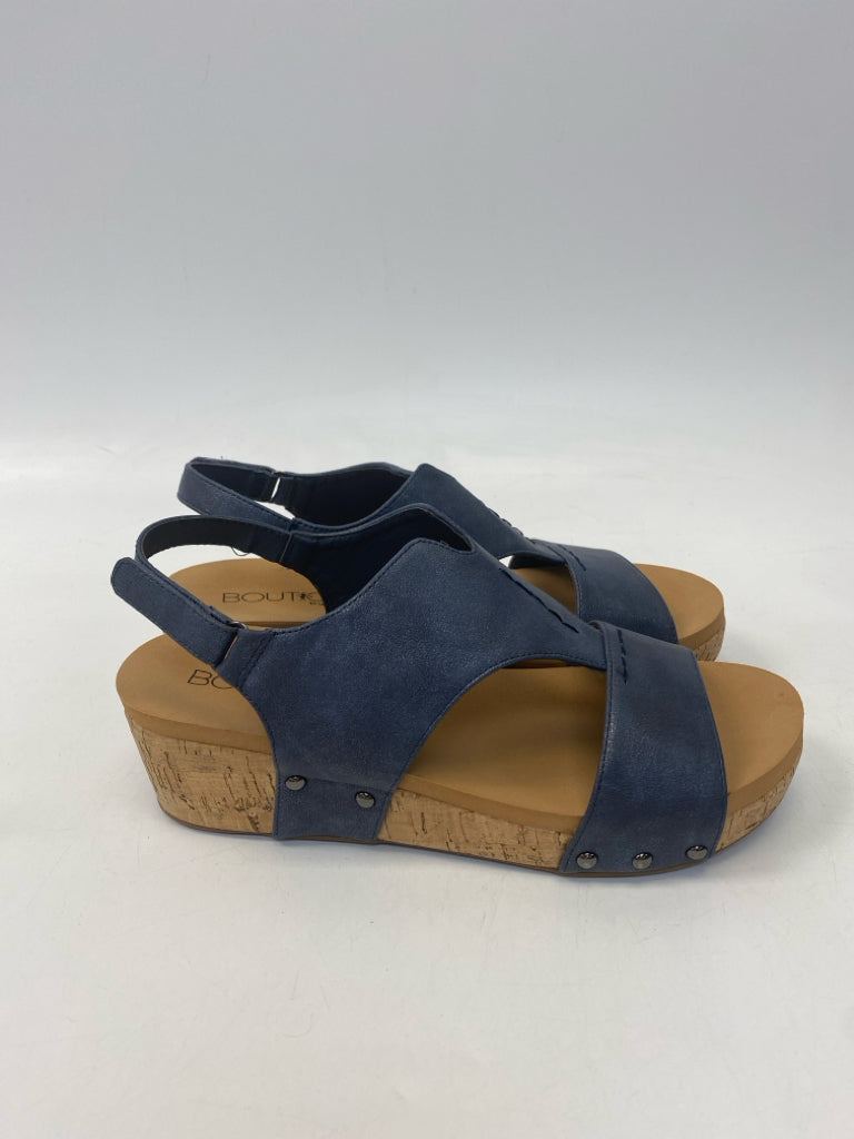 Corkys  Size 10 Navy Shimmery Sandals