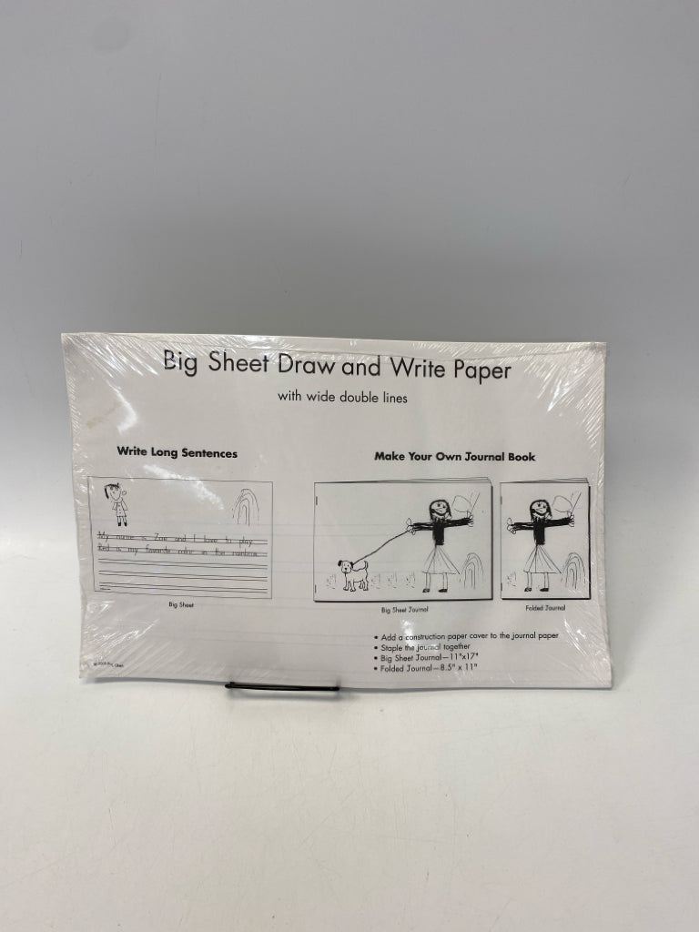 NEW/PKG Big Sheet Draw &amp; Write Paper