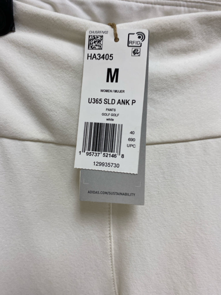 NWT Adidas Size M White Pull-on Athletic Pants