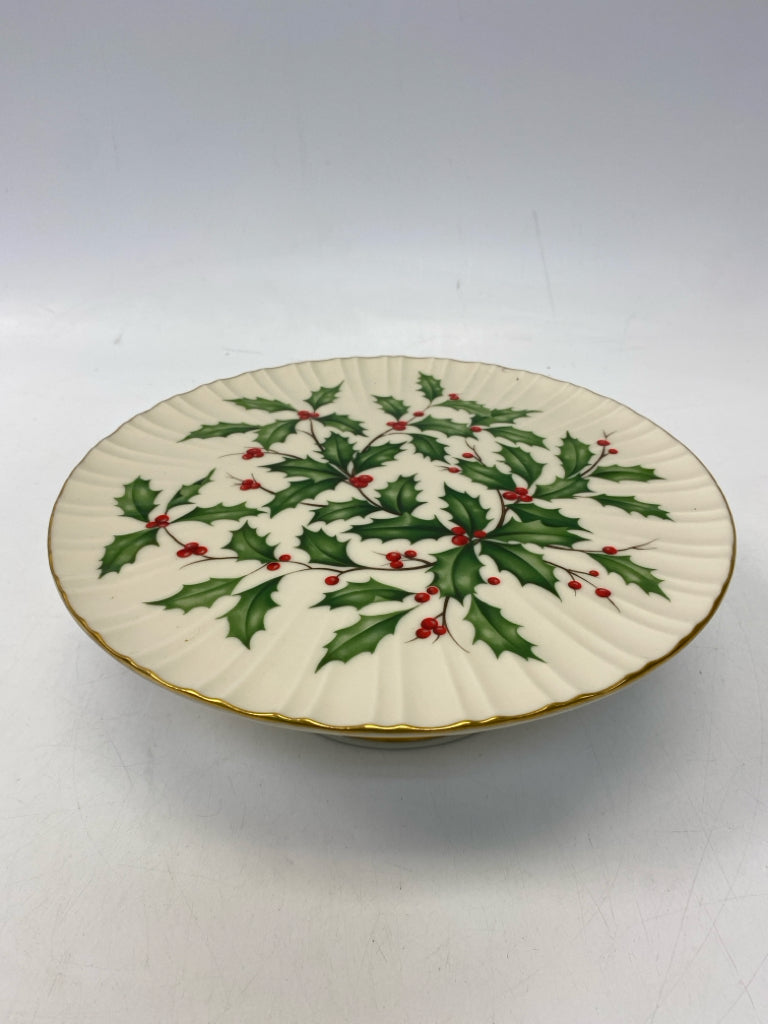 Lenox Cream Green/Red Holly Berries China Christmas